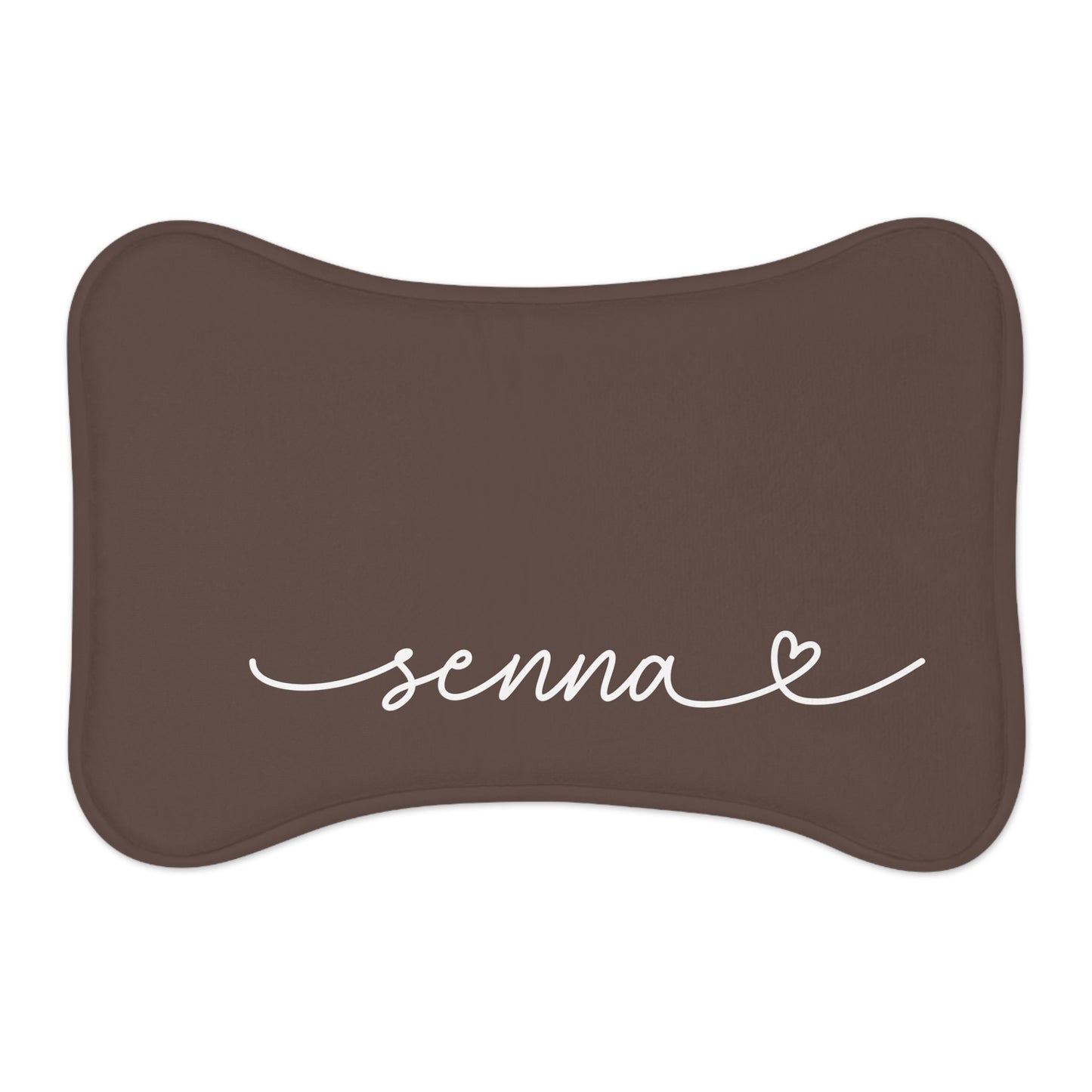Personalized Chocolate Dog Food Mat
