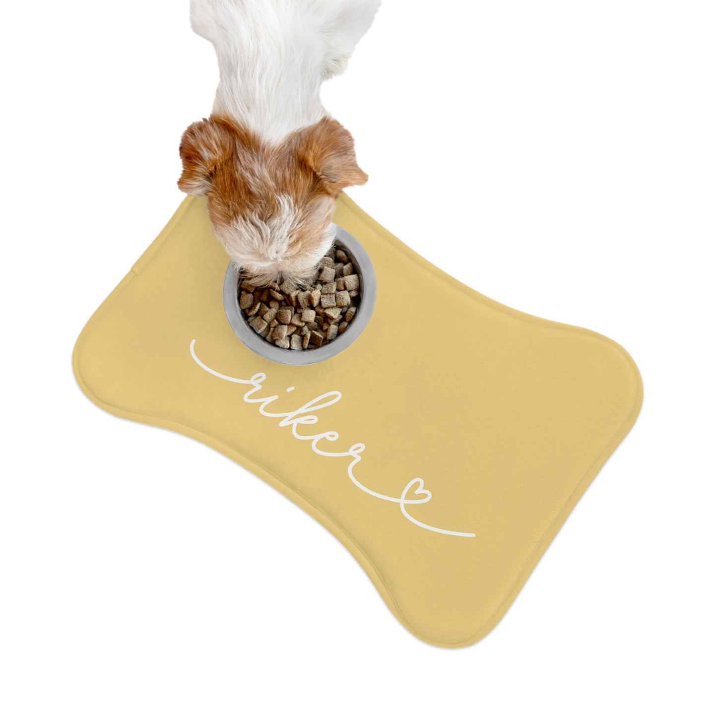 Personalized Lemon Dog Food Mat