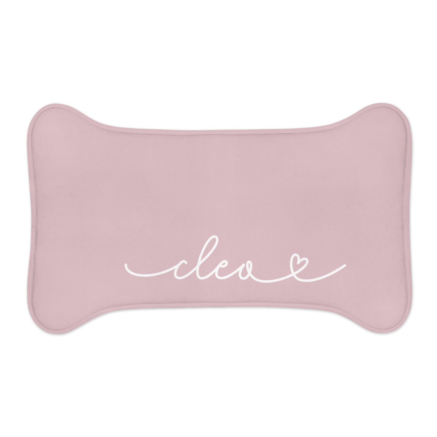 Personalized Soft Pink Dog Food Mat