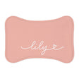 Personalized Coral Dog Food Mat