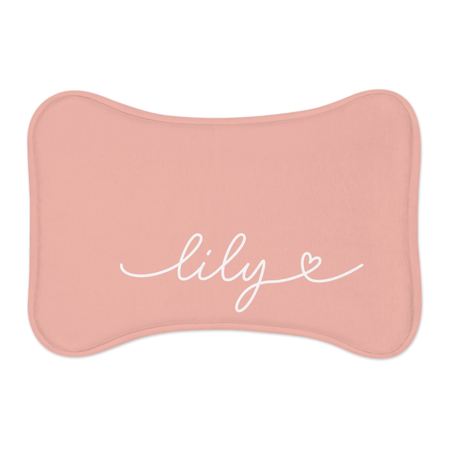 Personalized Coral Dog Food Mat