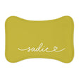 Personalized Mustard Dog Food Mat