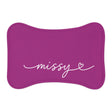 Personalized Magenta Dog Food Mat