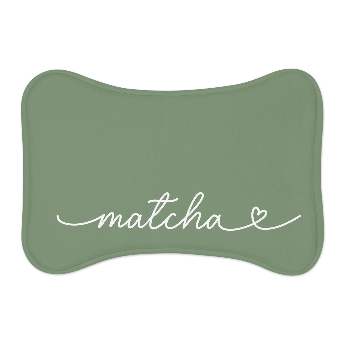 Personalized Matcha Green Dog Food Mat