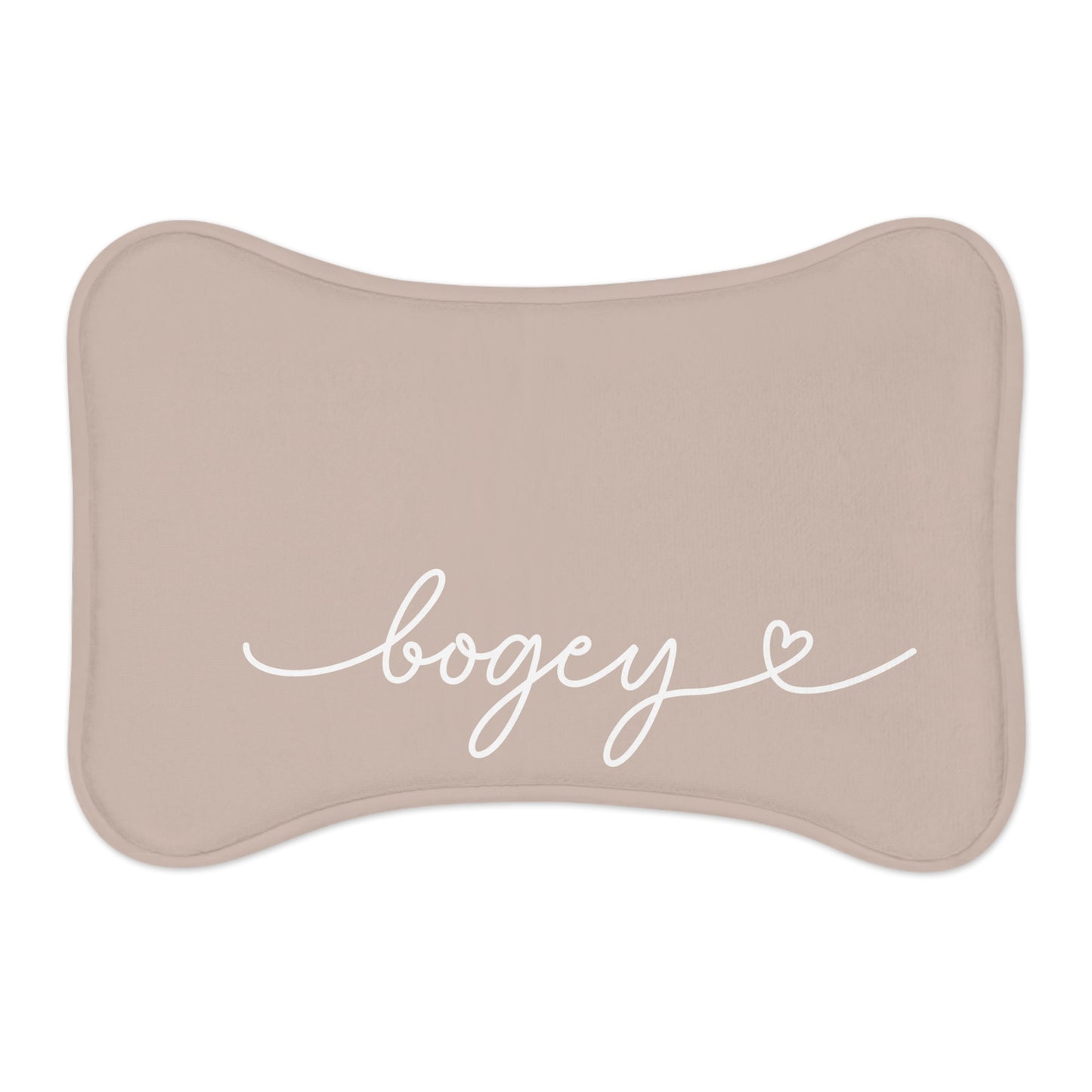 Personalized Beige Dog Food Mat