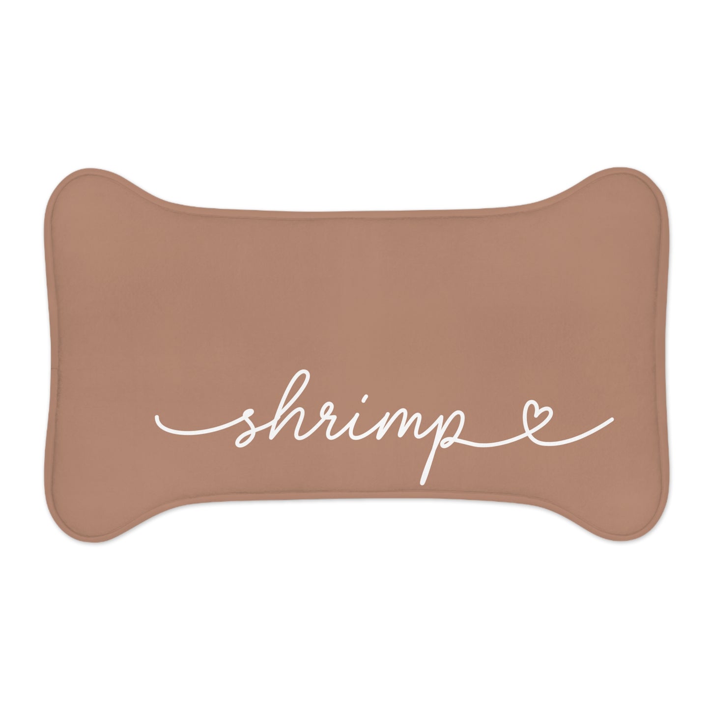 Personalized Light Brown Dog Food Mat