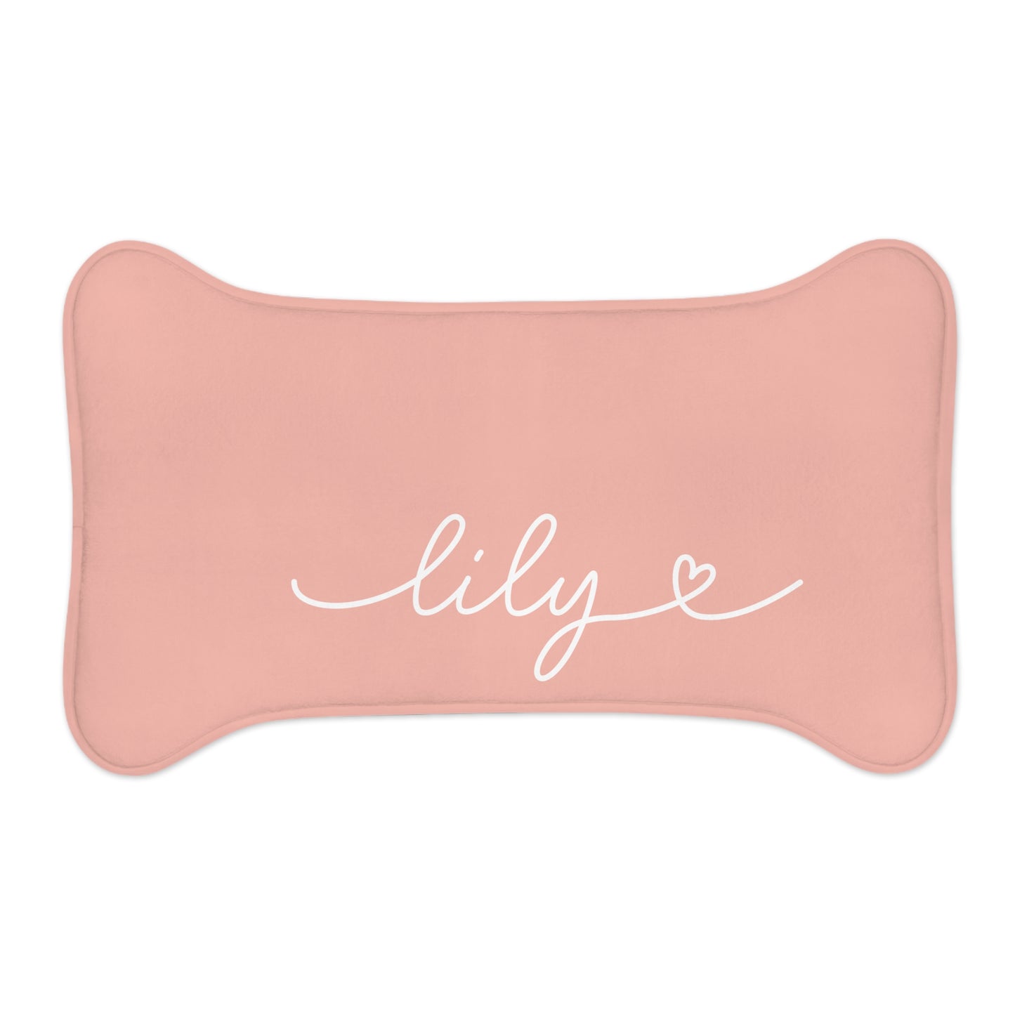 Personalized Coral Dog Food Mat