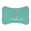 Personalized Turquoise Dog Food Mat