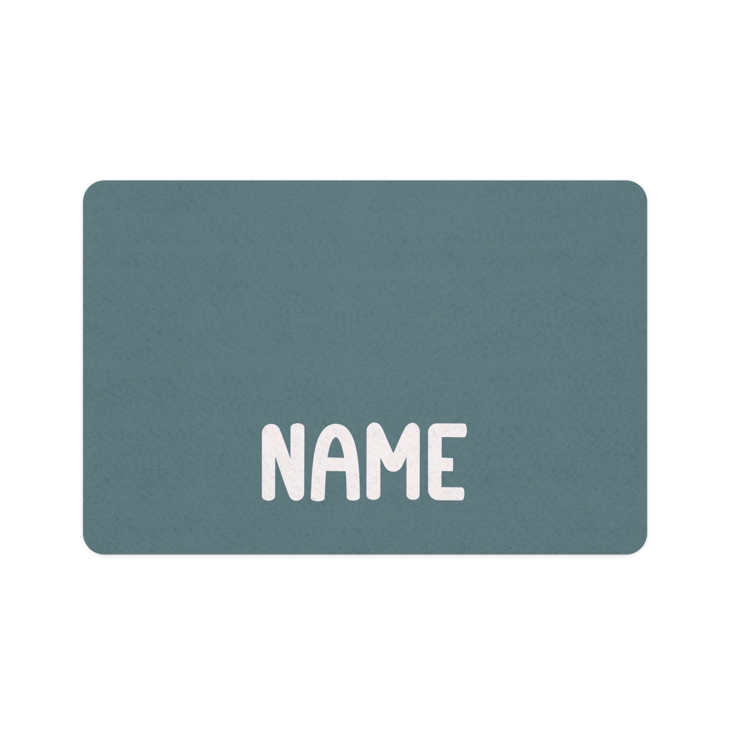 Personalized Petrol Blue Dog Food Mat | Custom Dog Placemat