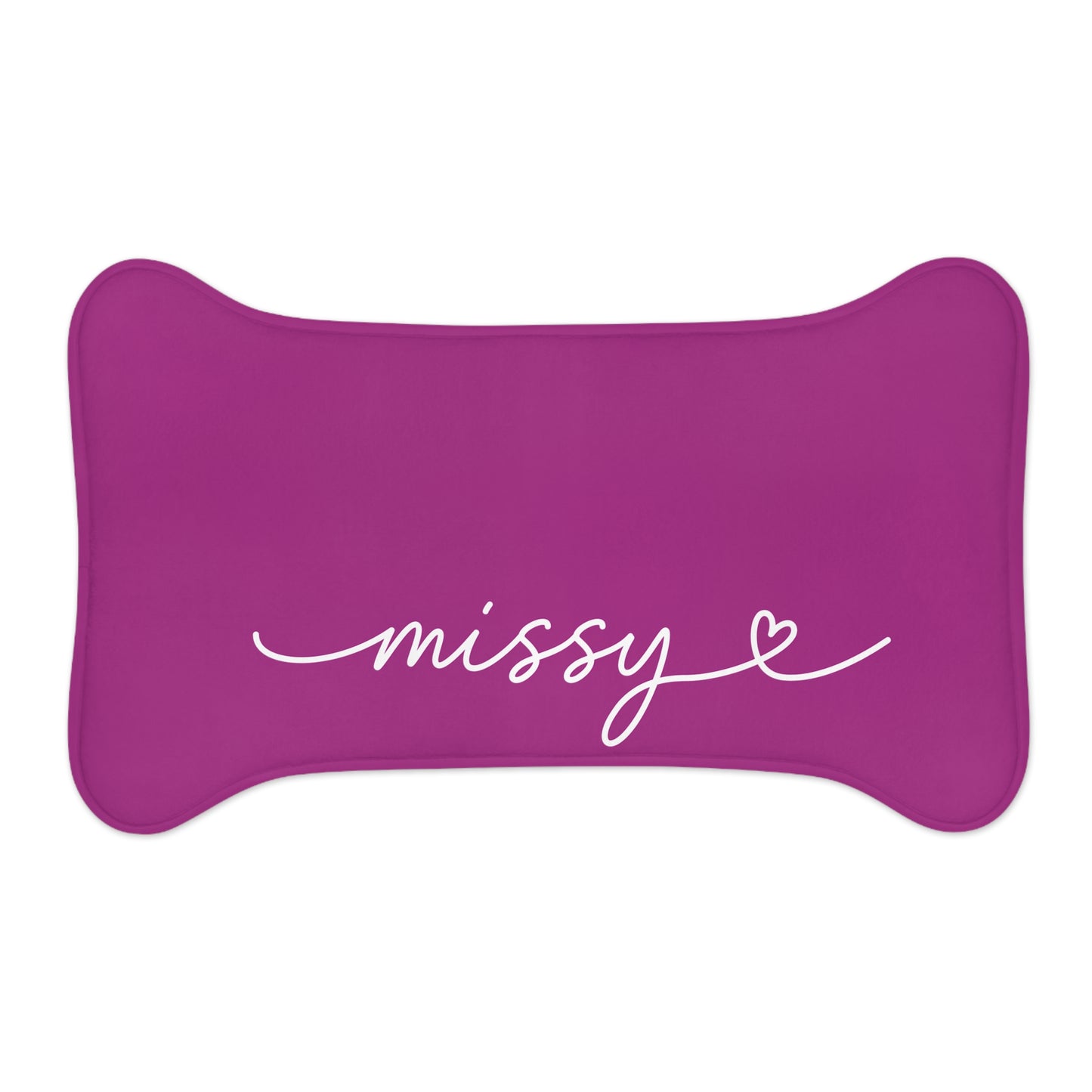 Personalized Magenta Dog Food Mat