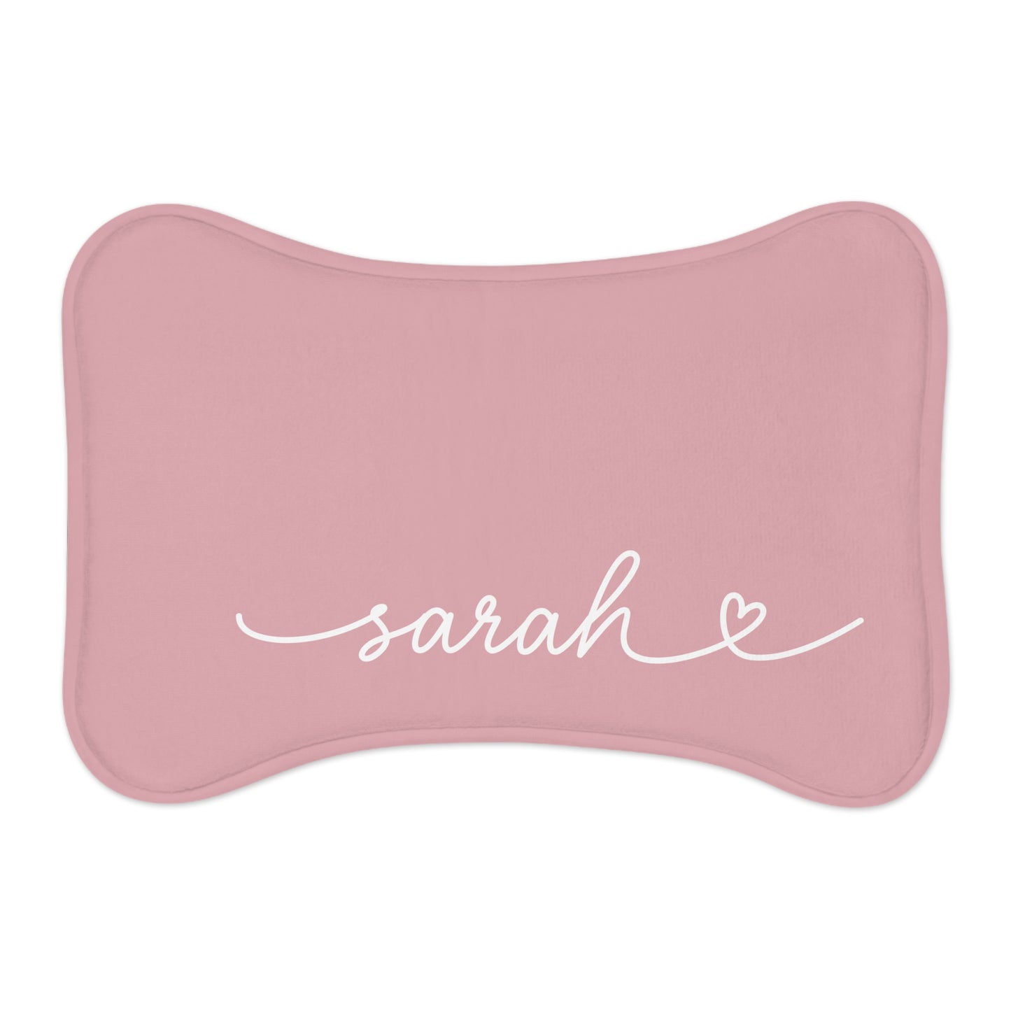 Personalized Mauve Dog Food Mat