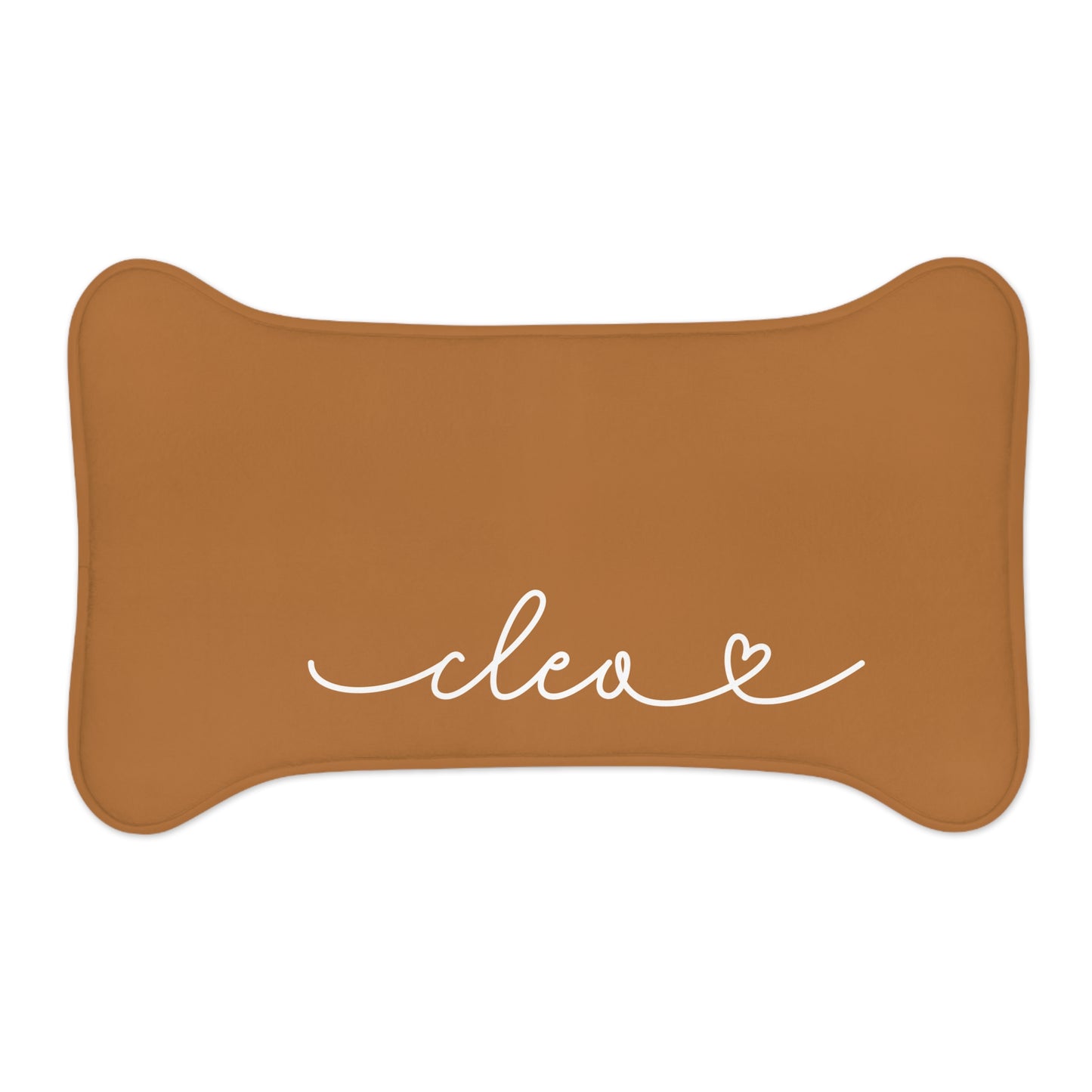 Personalized Cognac Dog Food Mat