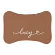 Personalized Caramel Dog Food Mat