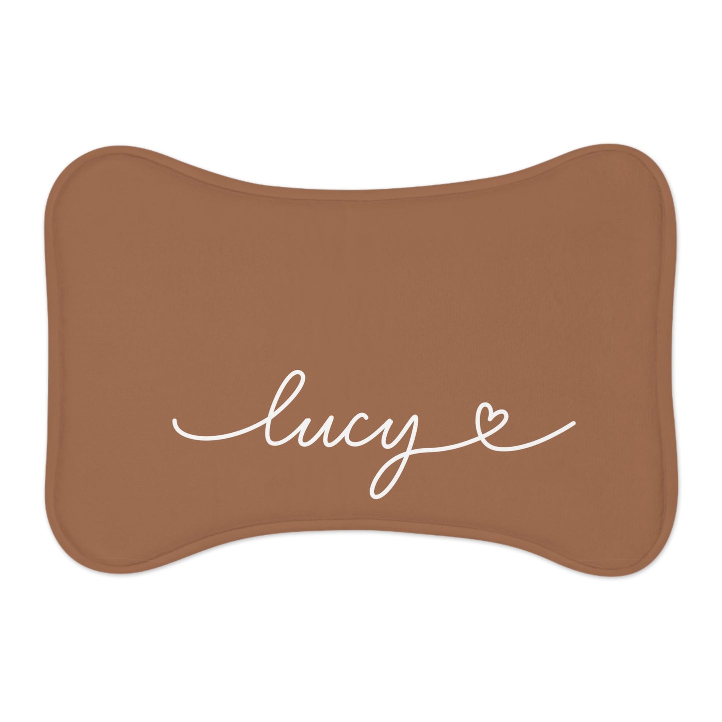 Personalized Caramel Dog Food Mat