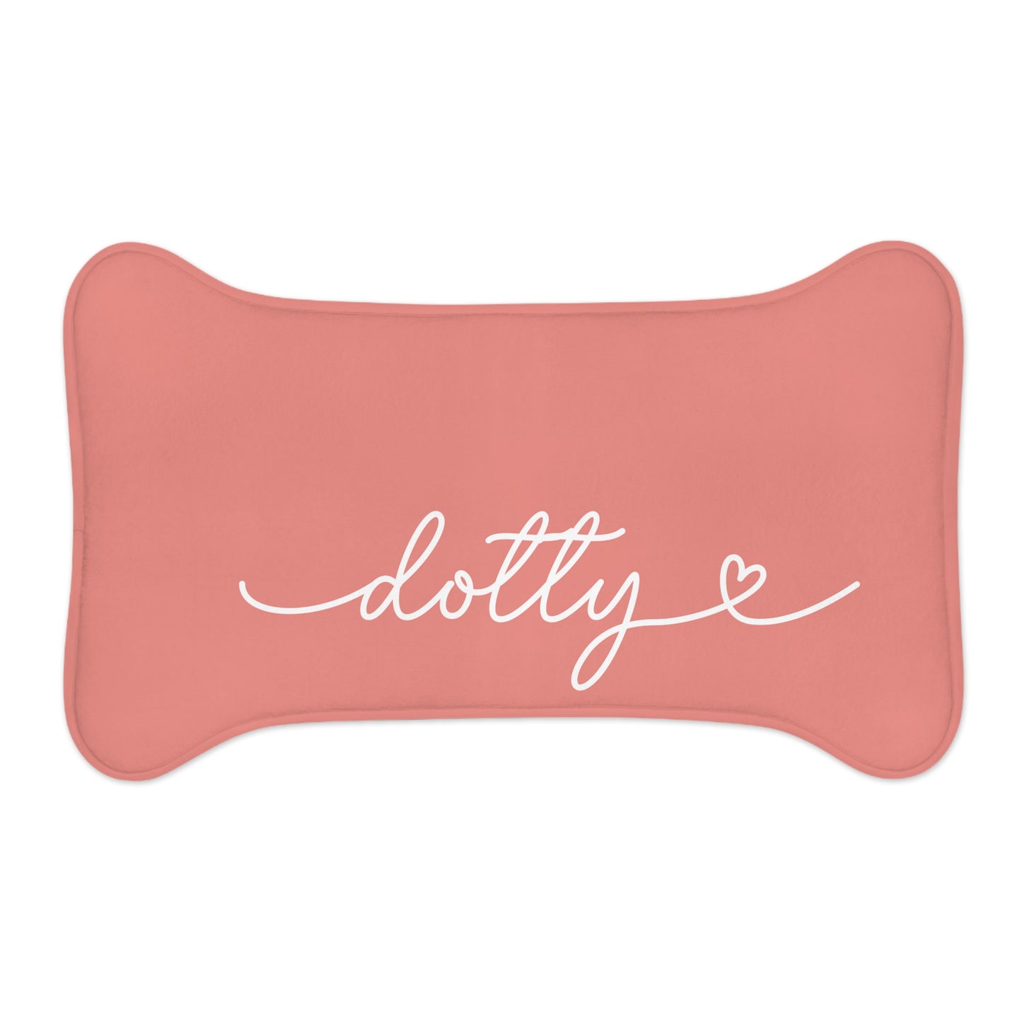 Personalized Peach Dog Food Mat