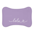 Personalized Deep Purple Dog Food Mat