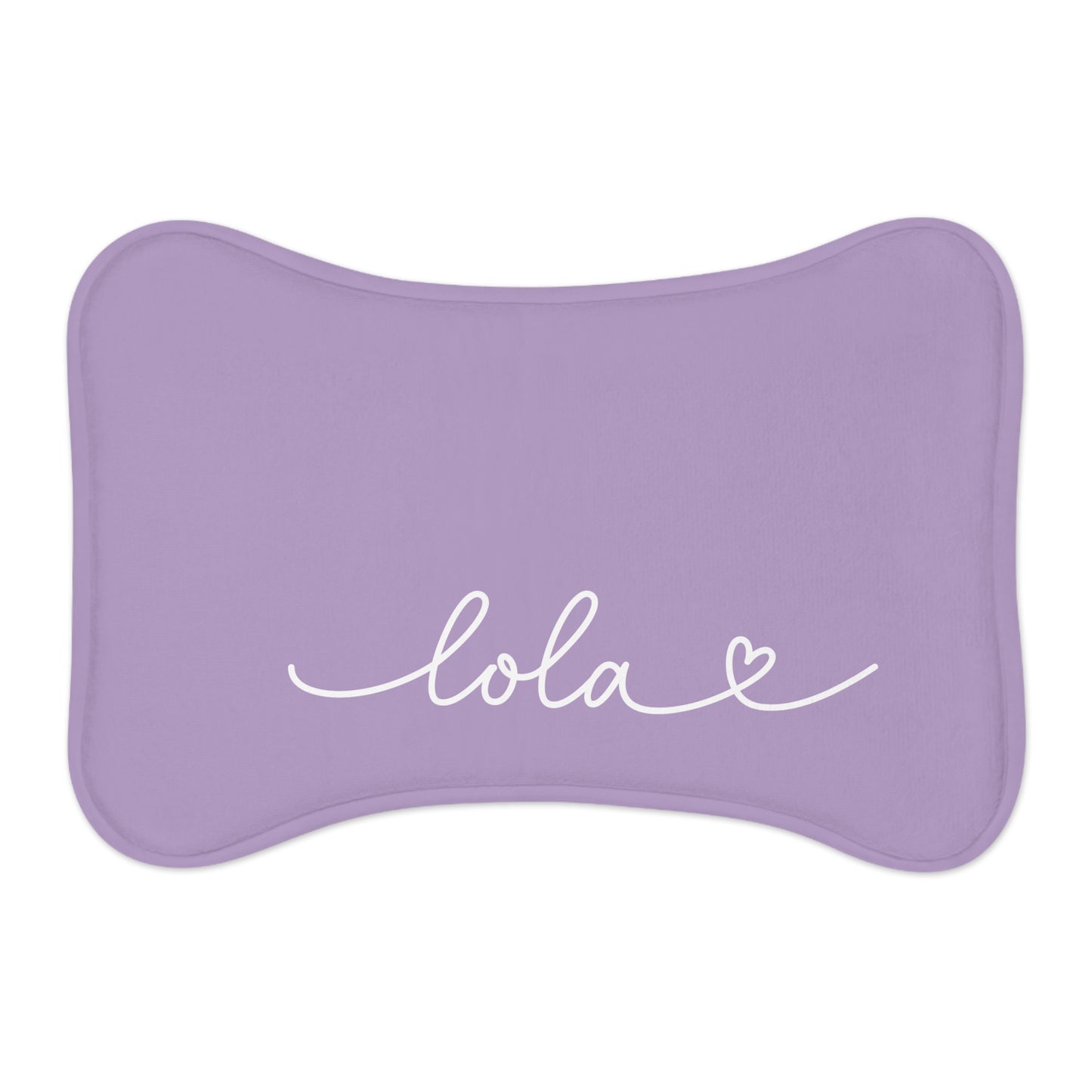 Personalized Deep Purple Dog Food Mat
