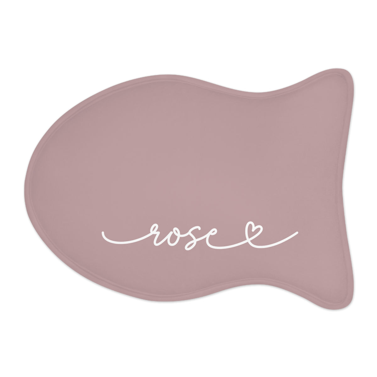 Personalized Dusty Rose Dog Food Mat