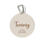 Croissant Personalized Dog Tag – Custom Name Pet ID Tag