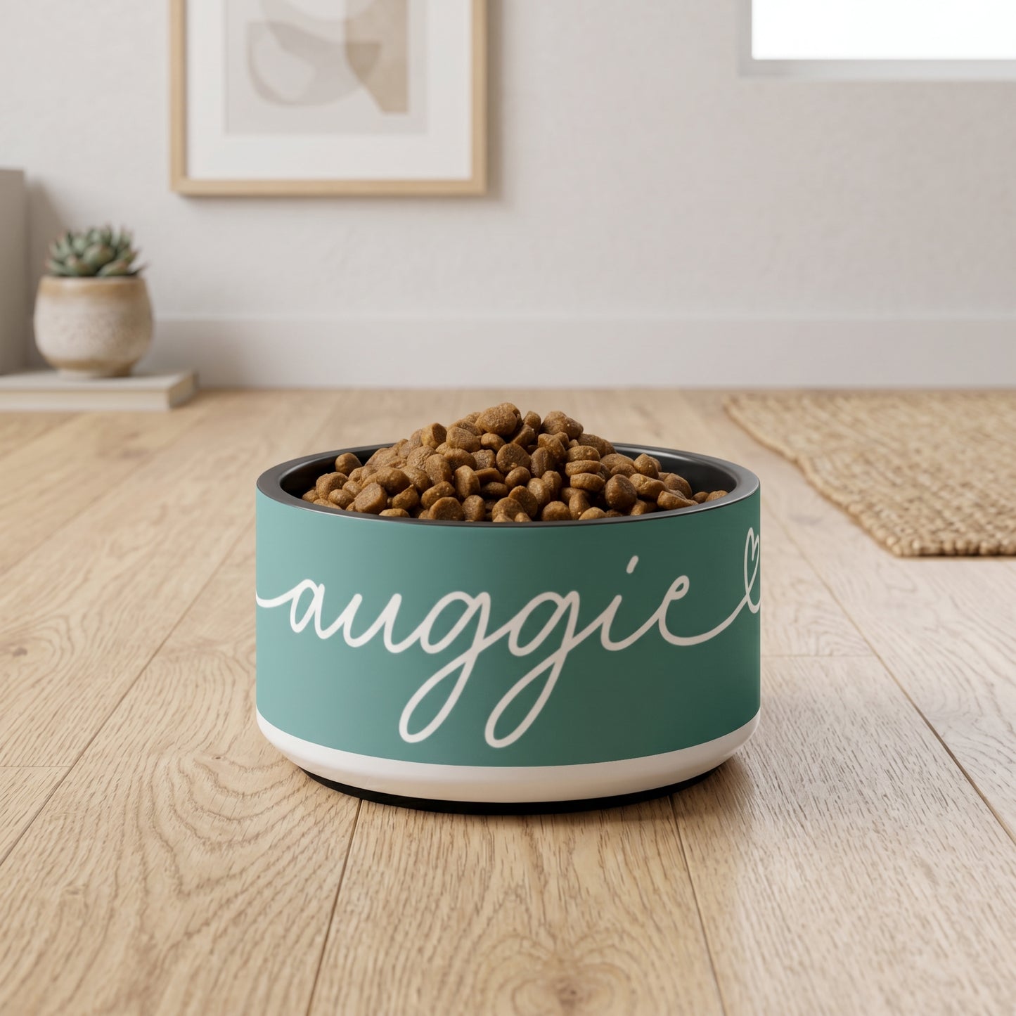 Personalized Jade Green Dog Bowl
