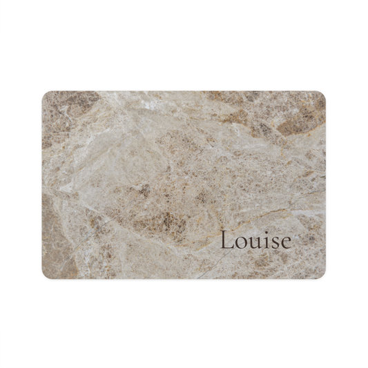 Personalized Gold Marble Dog Food Mat