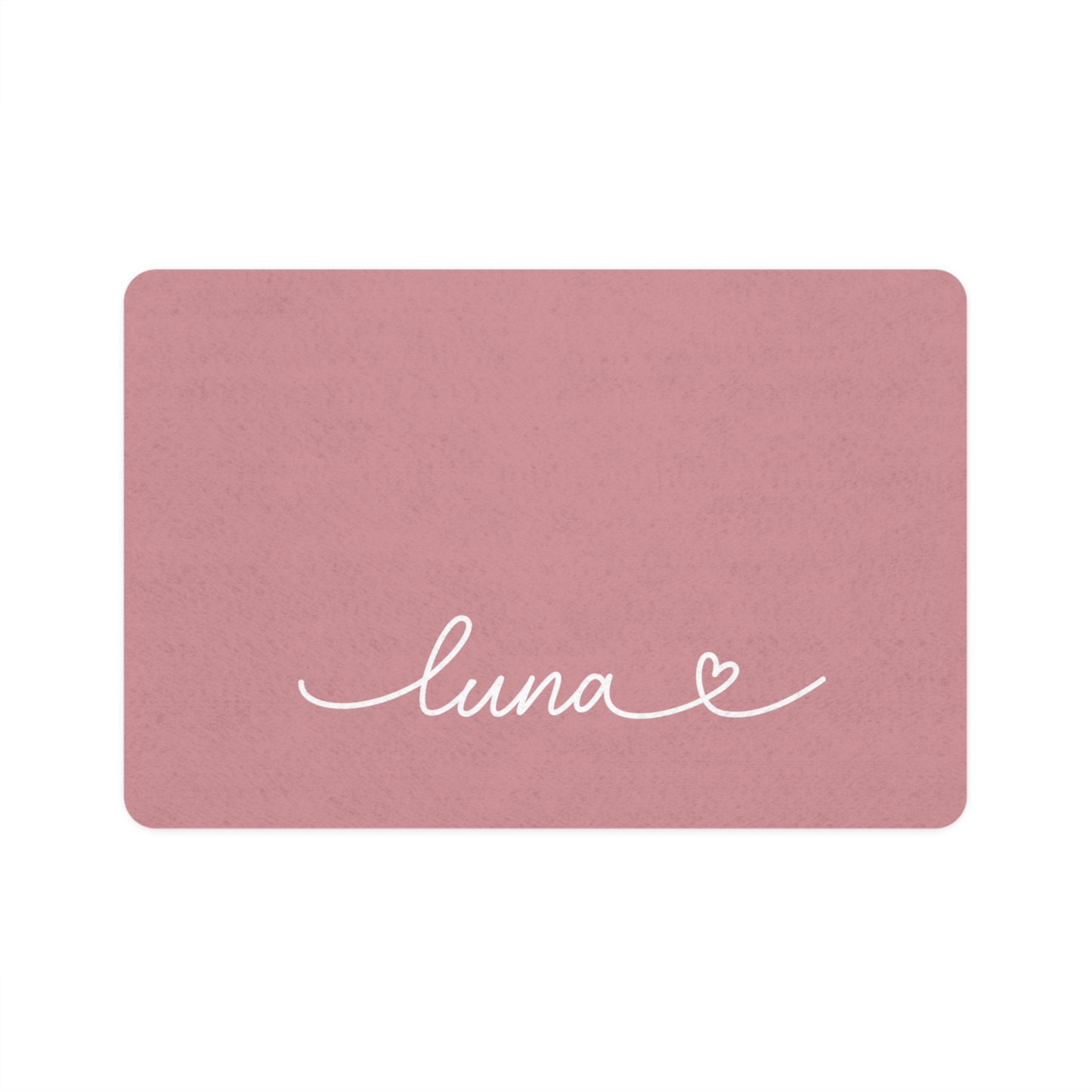 Personalized Pink Dog Food Mat