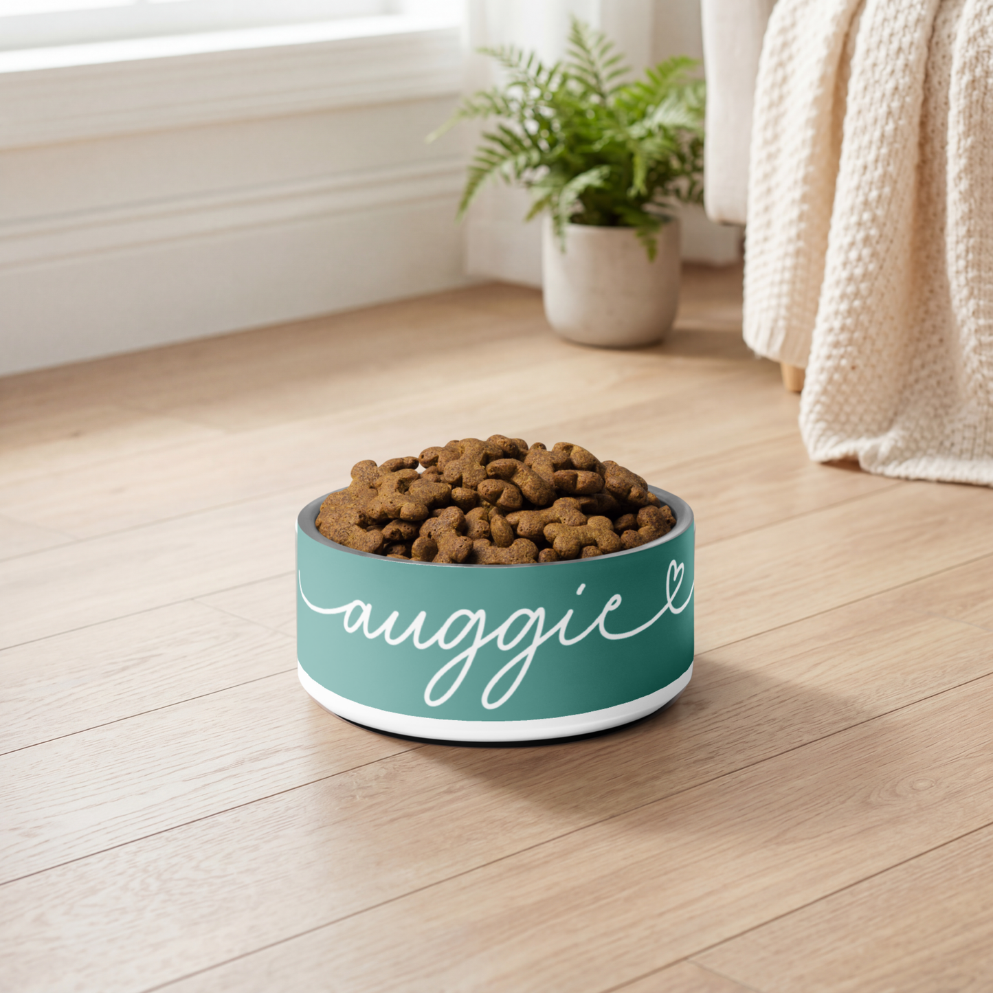 Personalized Jade Green Dog Bowl