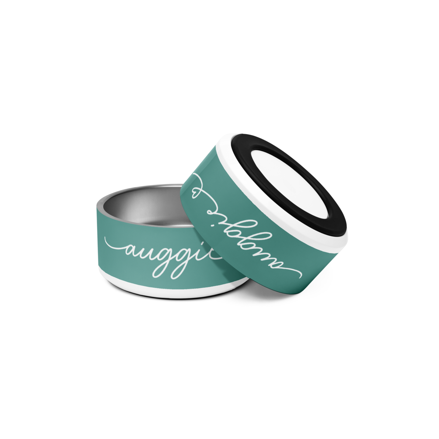 Personalized Jade Green Dog Bowl