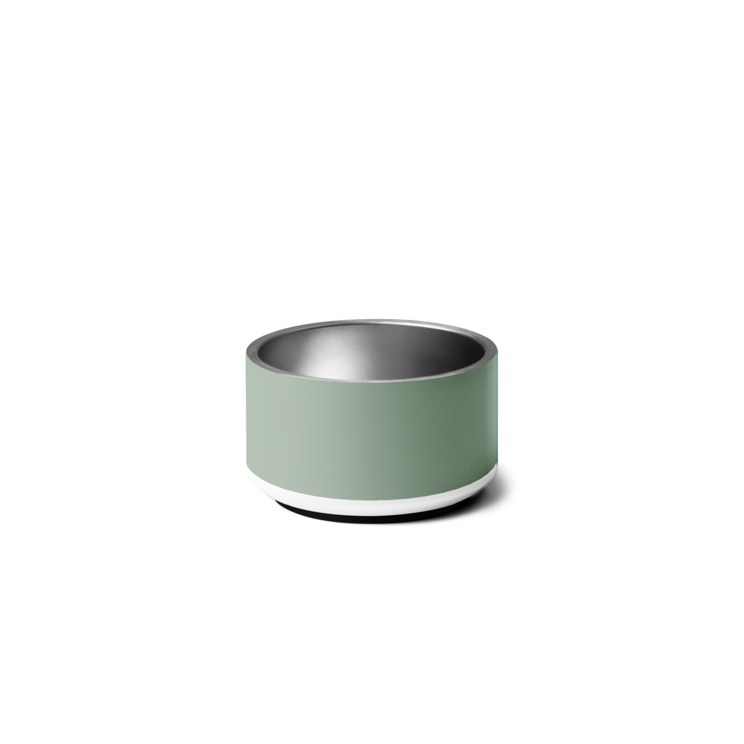 Personalized sage green dog bowl - stainless steel