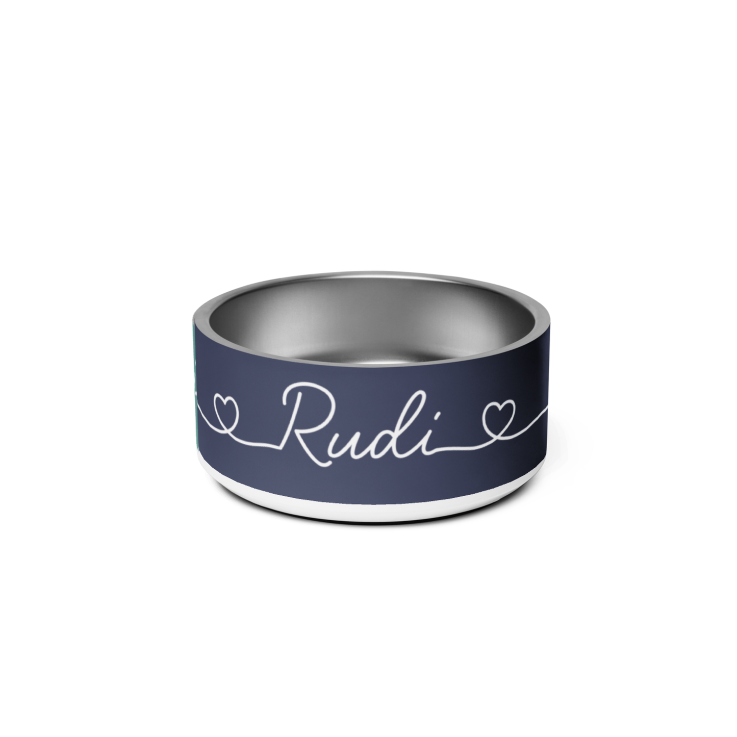 Personalized Navy Blue Dog Bowl
