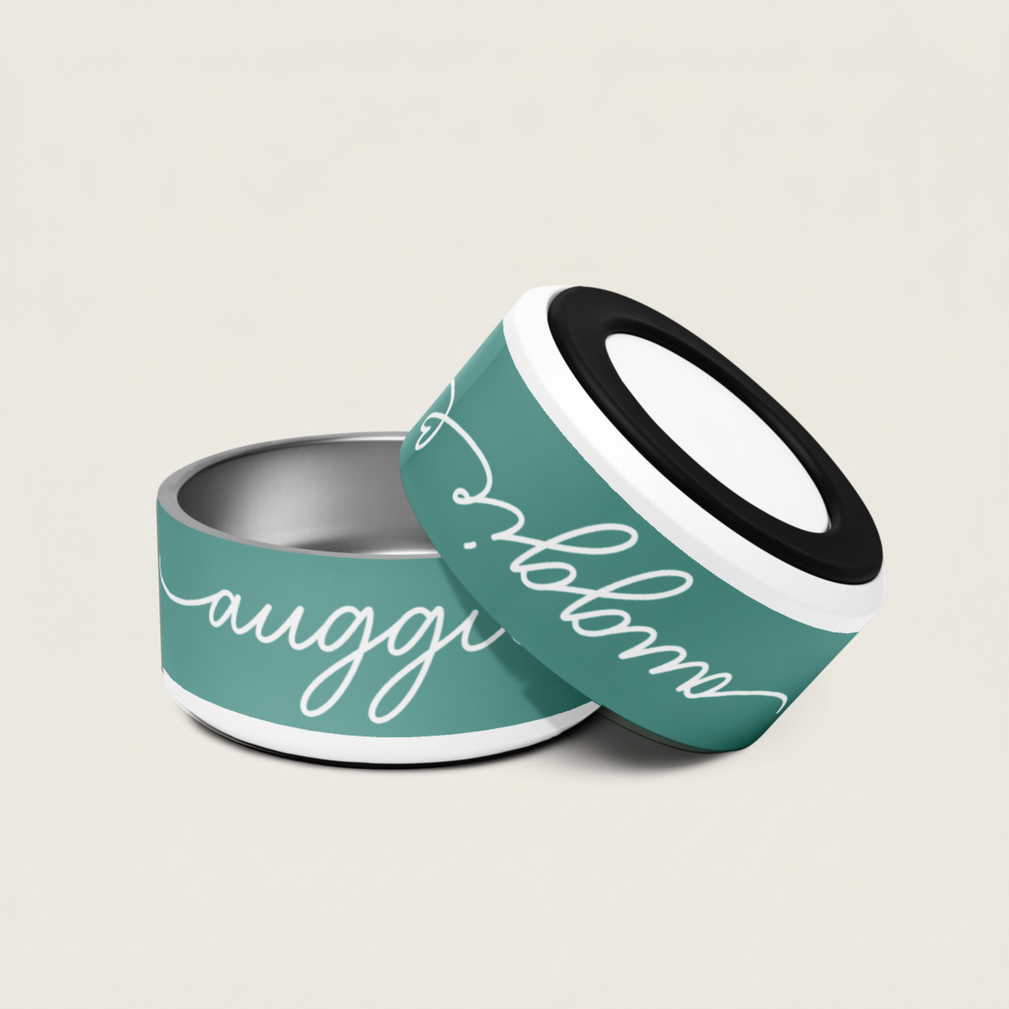 Personalized Jade Green Dog Bowl