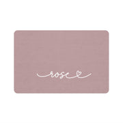 Dusty Rose Personalized Dog Food Mat – Custom Name Pet Bowl Mat