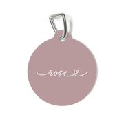 Dusty Rose Personalized Dog Tag – Custom Name Pet ID Tag