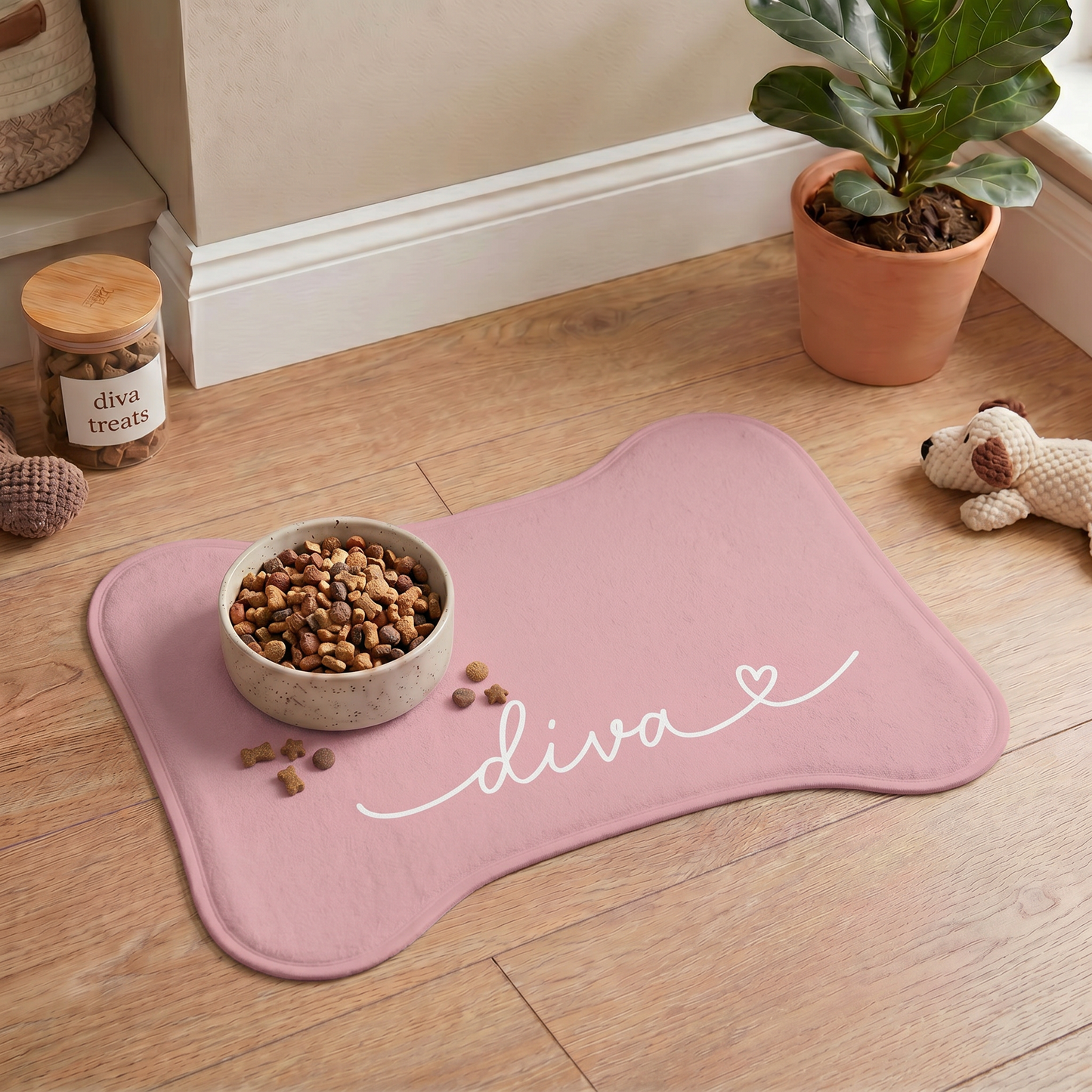 Personalized Framboise Dog Food Mat