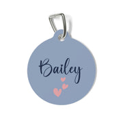 Lavender Heart Personalized Dog Tag – Custom Name Pet ID Tag