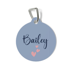 Lavender Heart Personalized Dog Tag – Custom Name Pet ID Tag