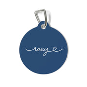 Midnight Blue Personalized Dog Tag – Custom Name Pet ID Tag