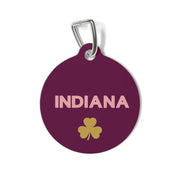 Burgundy Clover Personalized Dog Tag – Custom Name Pet ID Tag