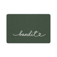 Personalized Forest Green Dog Food Mat | Custom Dog Placemat