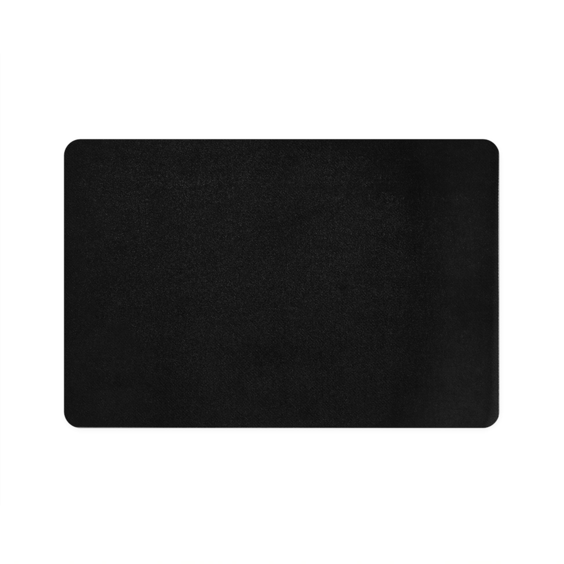 Personalized forest green dog food mat styled in a kitchen feeding corner