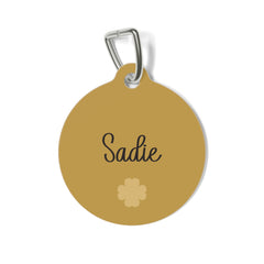 Golden Clover Personalized Dog Tag – Custom Name Pet ID Tag