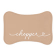 Personalized Taupe Dog Food Mat
