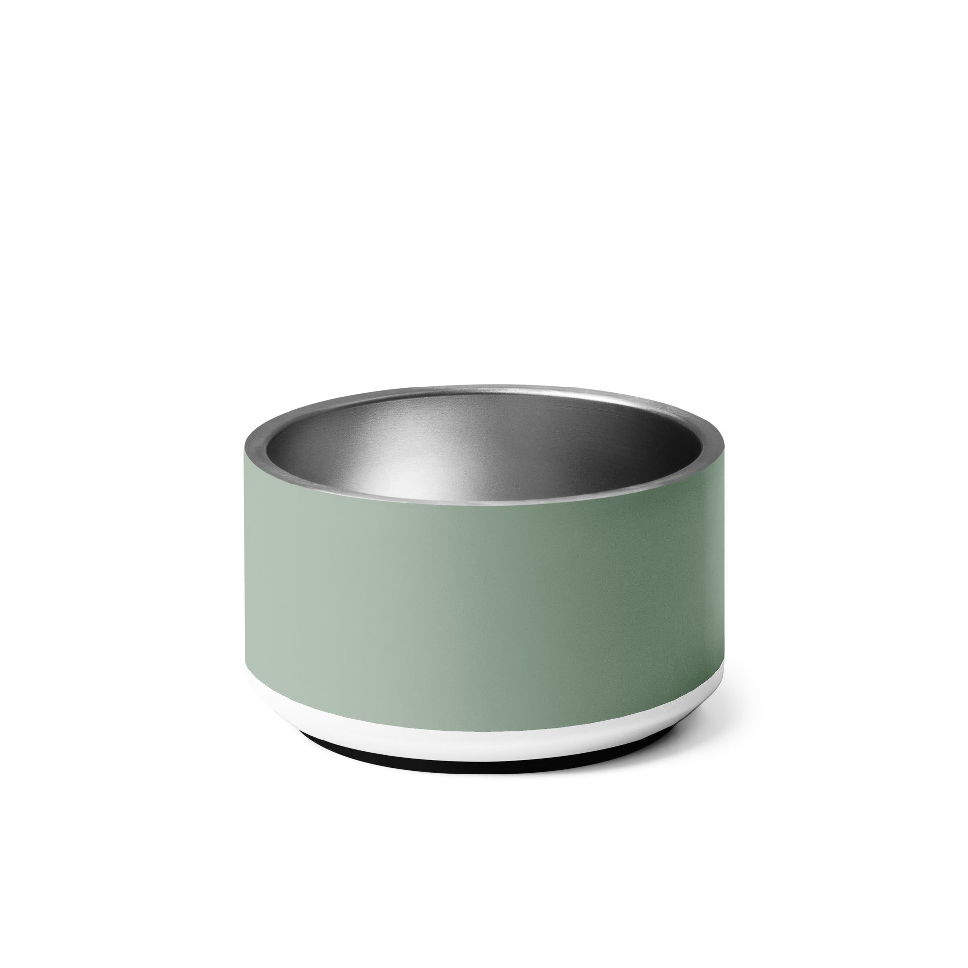 Personalized thyme green dog bowl, 18 oz, back view