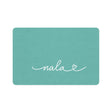 Personalized Turquoise Dog Food Mat | Custom Dog Placemat