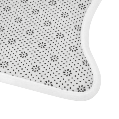 Non-slip dotted underside of the personalized pet feeding mat