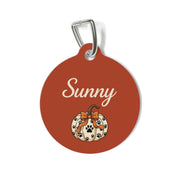 Rust Pumpkin Personalized Dog Tag – Custom Name Pet ID Tag