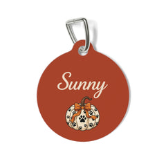 Rust Pumpkin Personalized Dog Tag – Custom Name Pet ID Tag