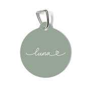 Sage Green Personalized Dog Tag – Custom Name Pet ID Tag