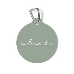Sage Green Personalized Dog Tag – Custom Name Pet ID Tag